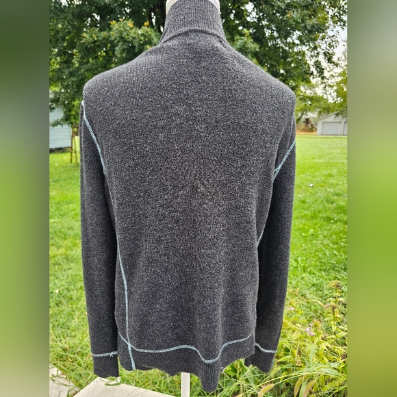 Eddie bauer women's zip-up wool blend sweater xl - Picture 4 of 6